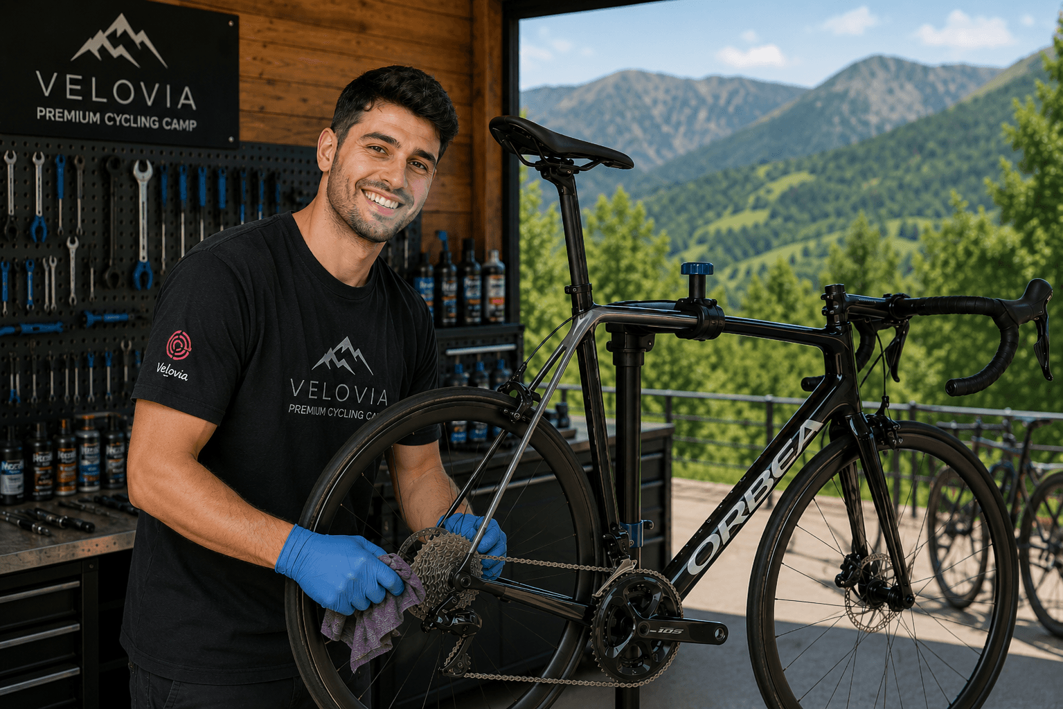 Daily mechanic care — bikes checked and prepared each evening